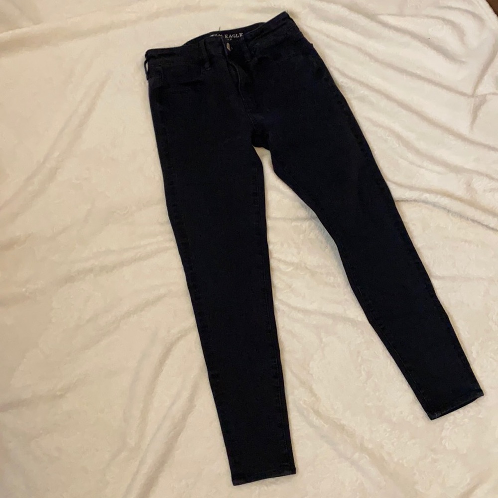 American Eagle black hi-rise jegging - Picture 1 of 7